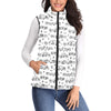 Music White Women's Padded Vest