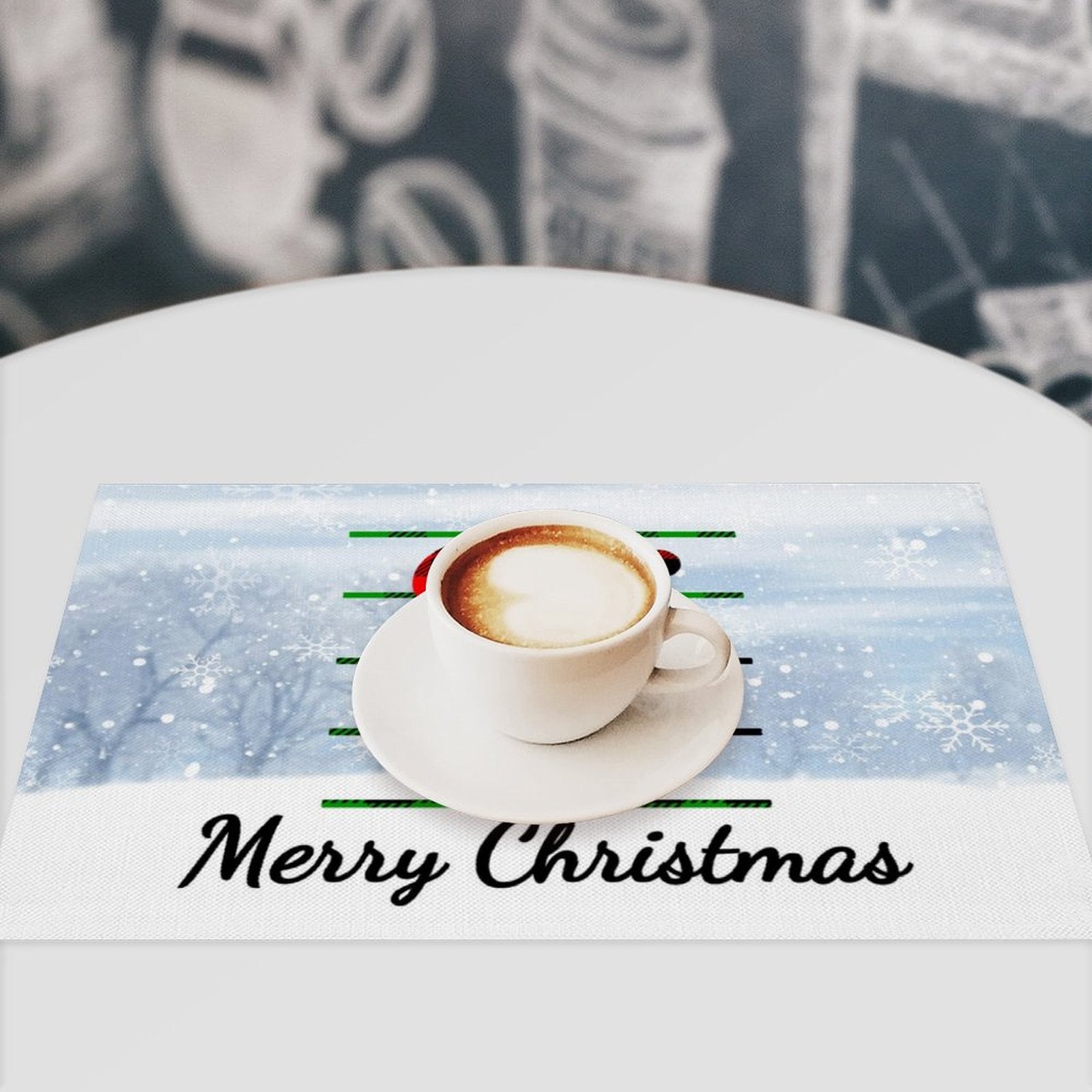 Music Bass Clef Christmas PVC Placemats