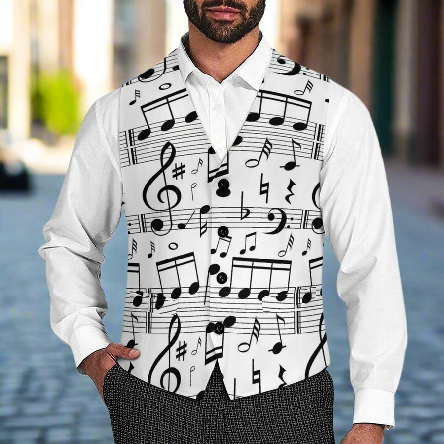 Music Notes Tuxedo Vest Music Notes Tuxedo Vest