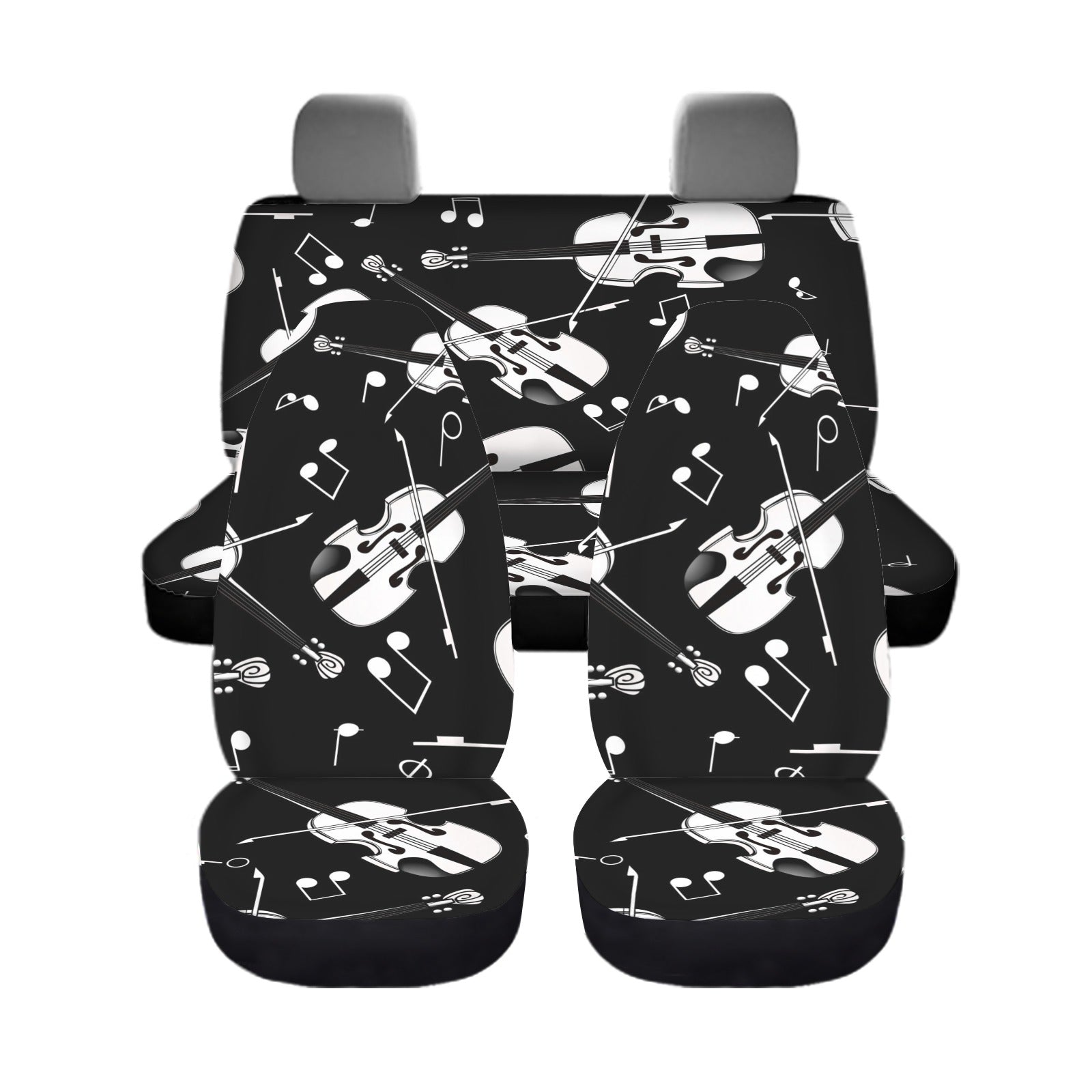 Violin Pattern Car Seat Cover (Full Set)