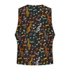 Men's Colorful Music Print Suit Vest