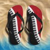 Red Piano Flip Flops (Unisex)