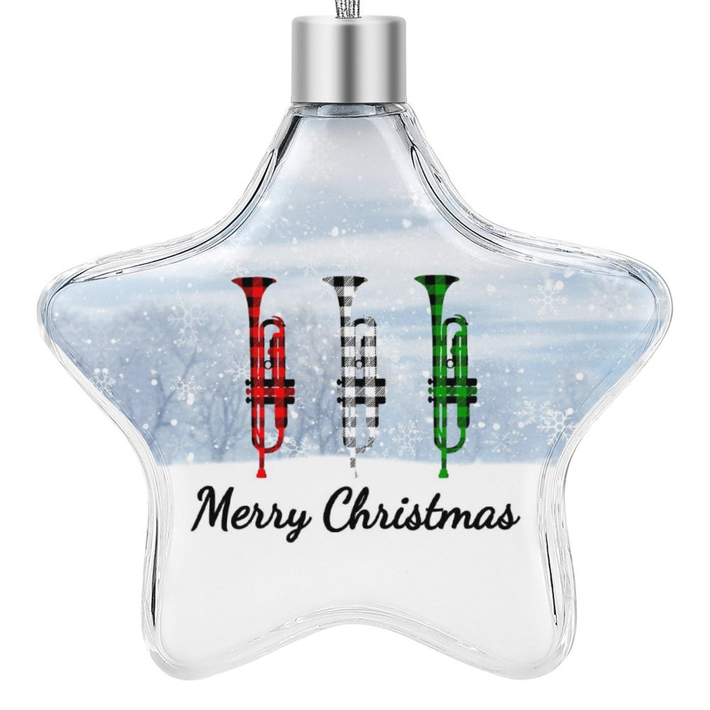 Trumpet Christmas Hanging Star
