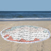 Beach Music Notes Round Beach Blanket