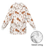 Violin Pattern Women's Blanket Hoodie