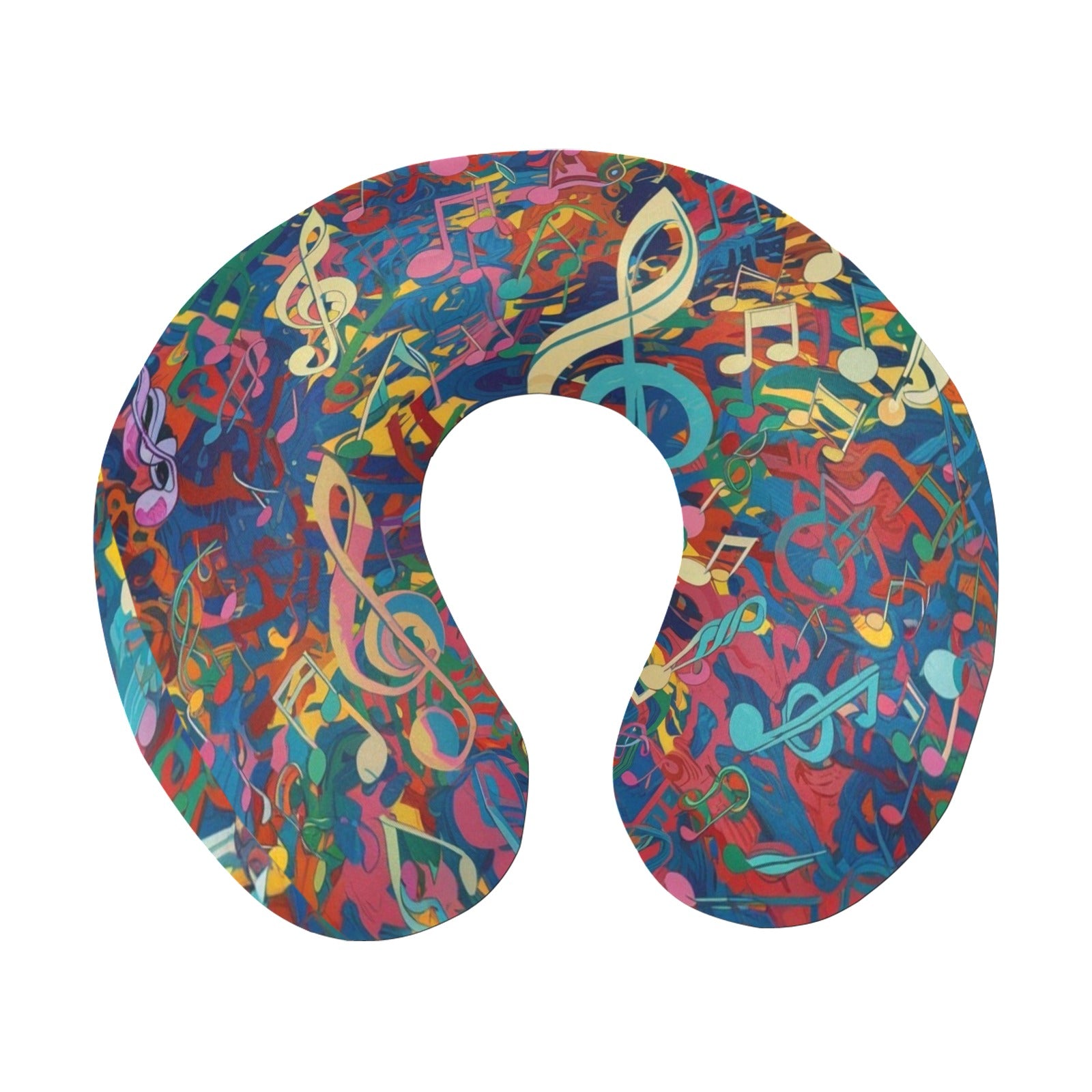 Modern Music Notes U-Shaped Travel Neck Pillow