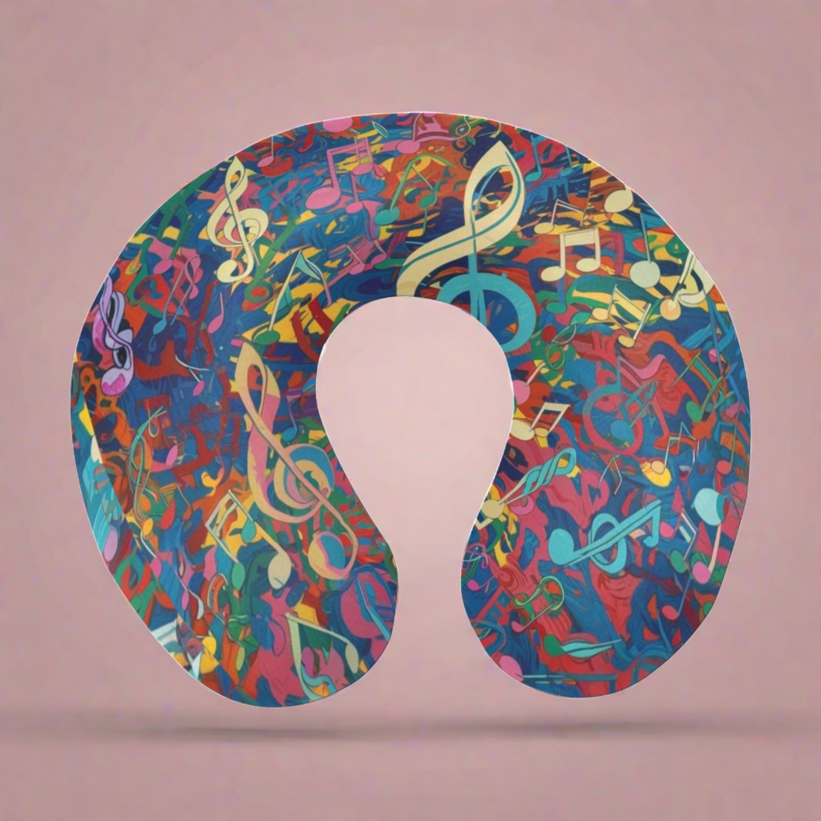 Modern Music Notes U-Shaped Travel Neck Pillow