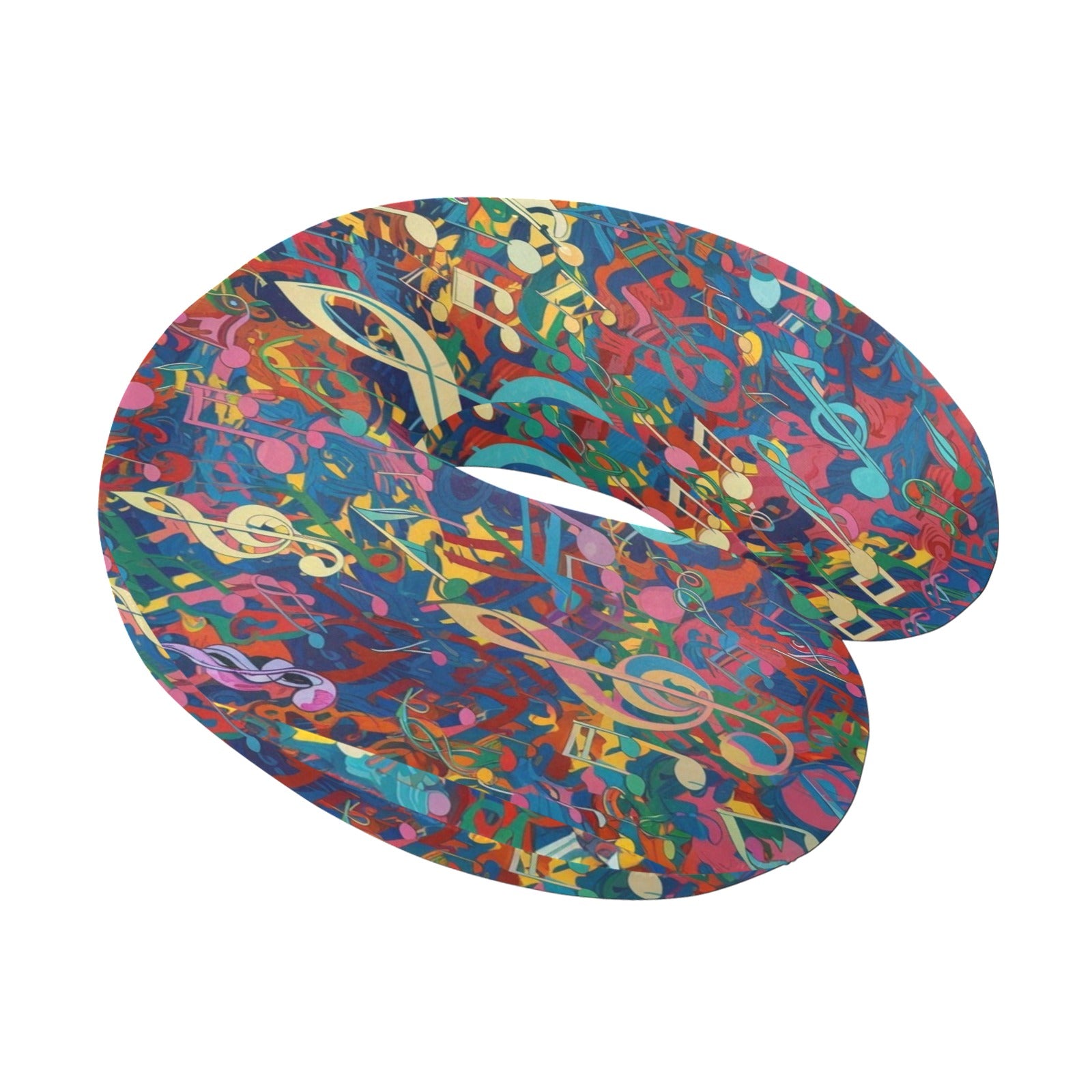 Modern Music Notes U-Shaped Travel Neck Pillow