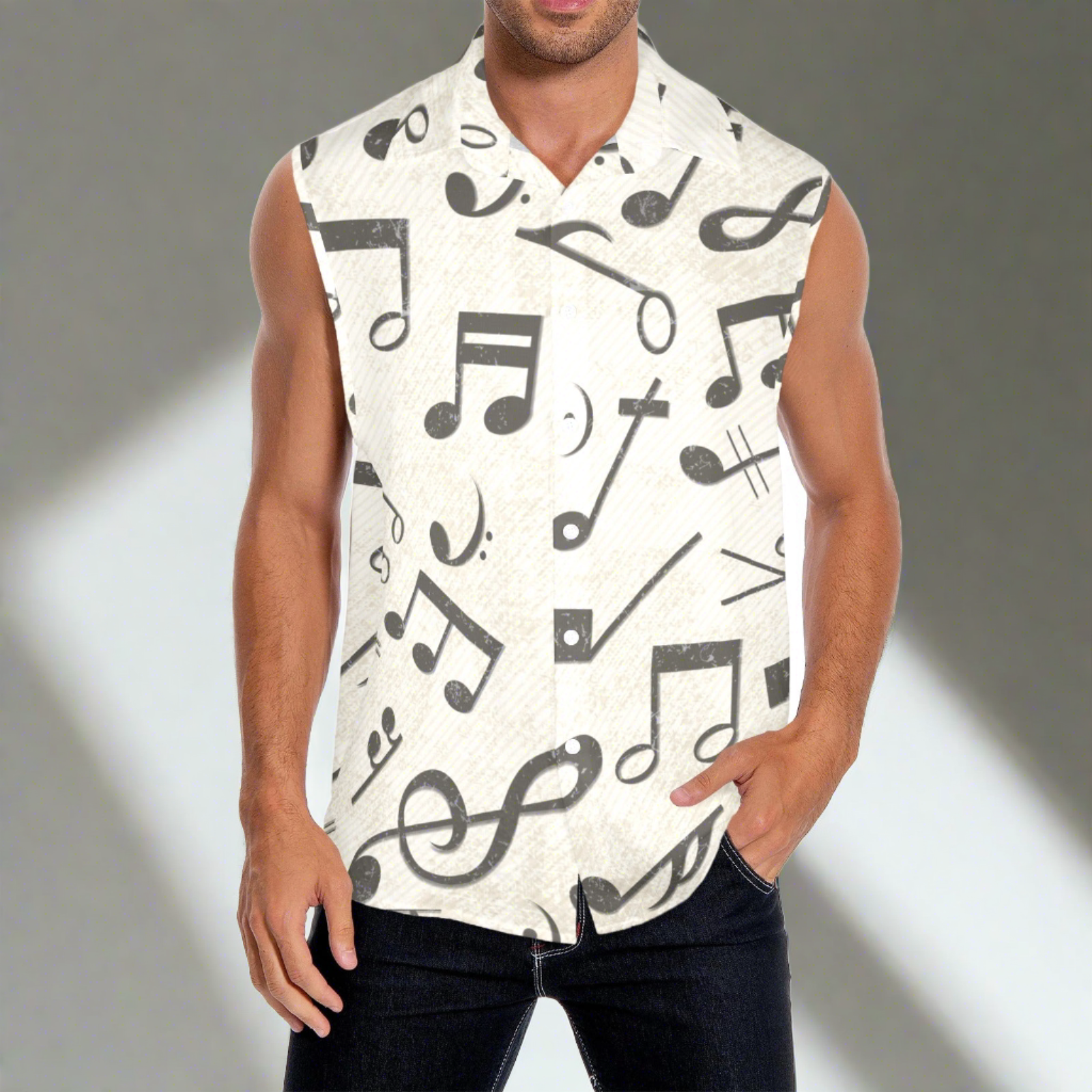 Vintage Music Men's Sleeveless Shirt