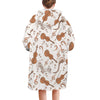 Violin Pattern Women's Blanket Hoodie