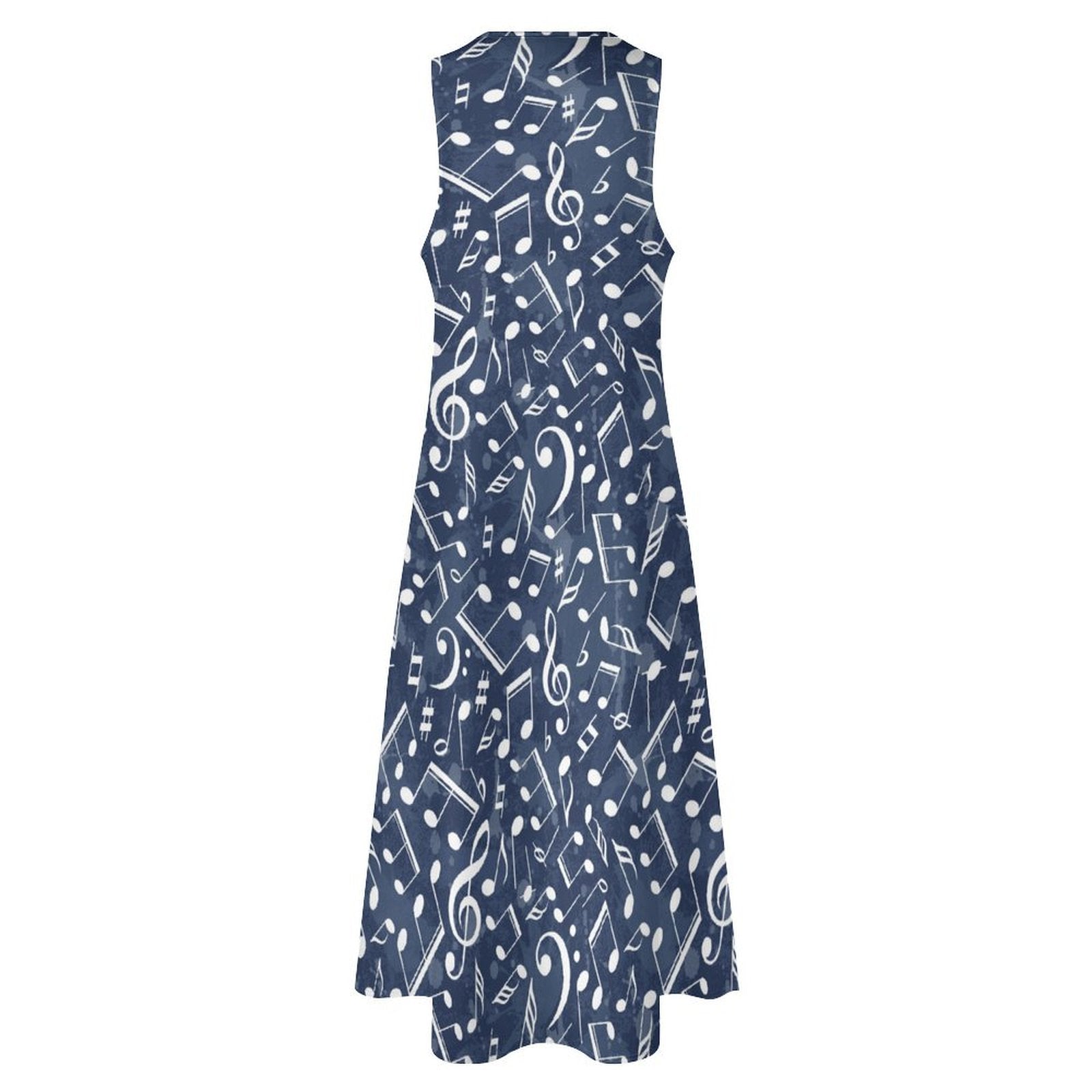 Ocean Music Sleeveless Long Dress