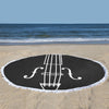 Violin Round Beach Blanket