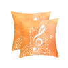 Treble Clef Orange Peach Skin Pillowcase (18"x18")