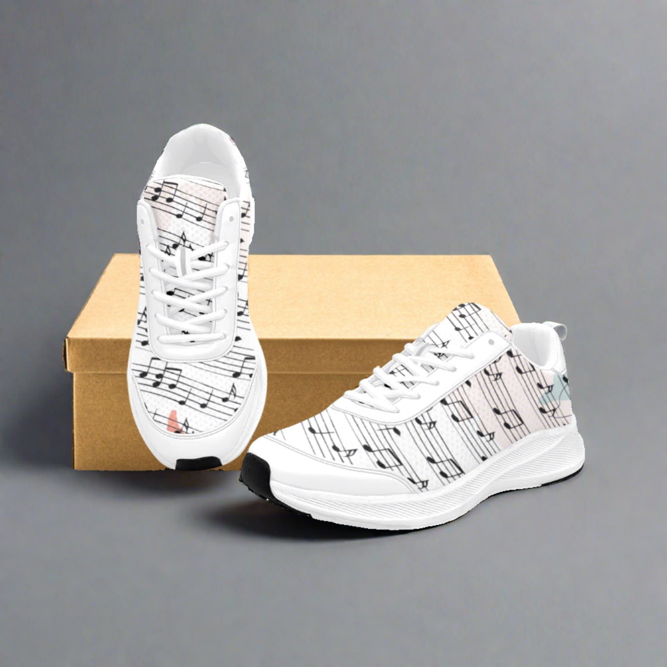 Triple Colors Music Women's Mudguard Running Shoes