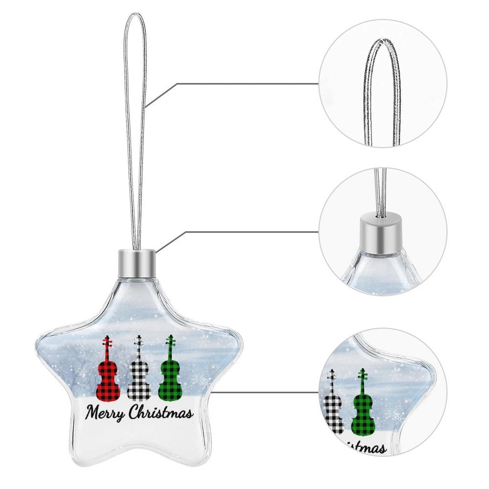 Violin Christmas Hanging Star