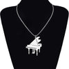 Grand Piano Stainless Steel Necklace