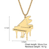 Grand Piano Stainless Steel Necklace