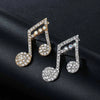 Sparkling Music Eighth Note Brooch
