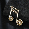 Sparkling Music Eighth Note Brooch