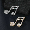 Sparkling Music Eighth Note Brooch