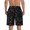 Music Notes Black Breathable Shorts