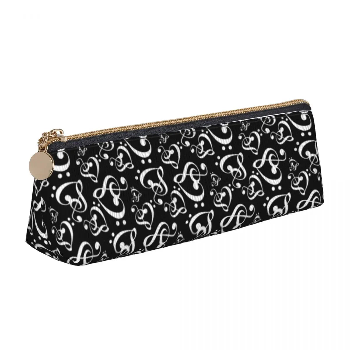 Monotone Music Heart Pencil Case