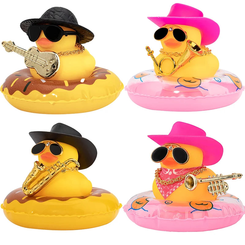 DIY Musician Duck Playing Instruments Ornament
