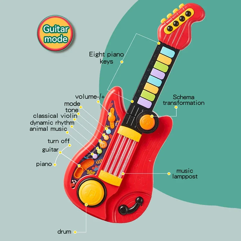 2 IN 1 Guitar & Piano Electronic Toy