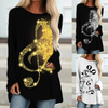 Music Note Loose Long T-shirt