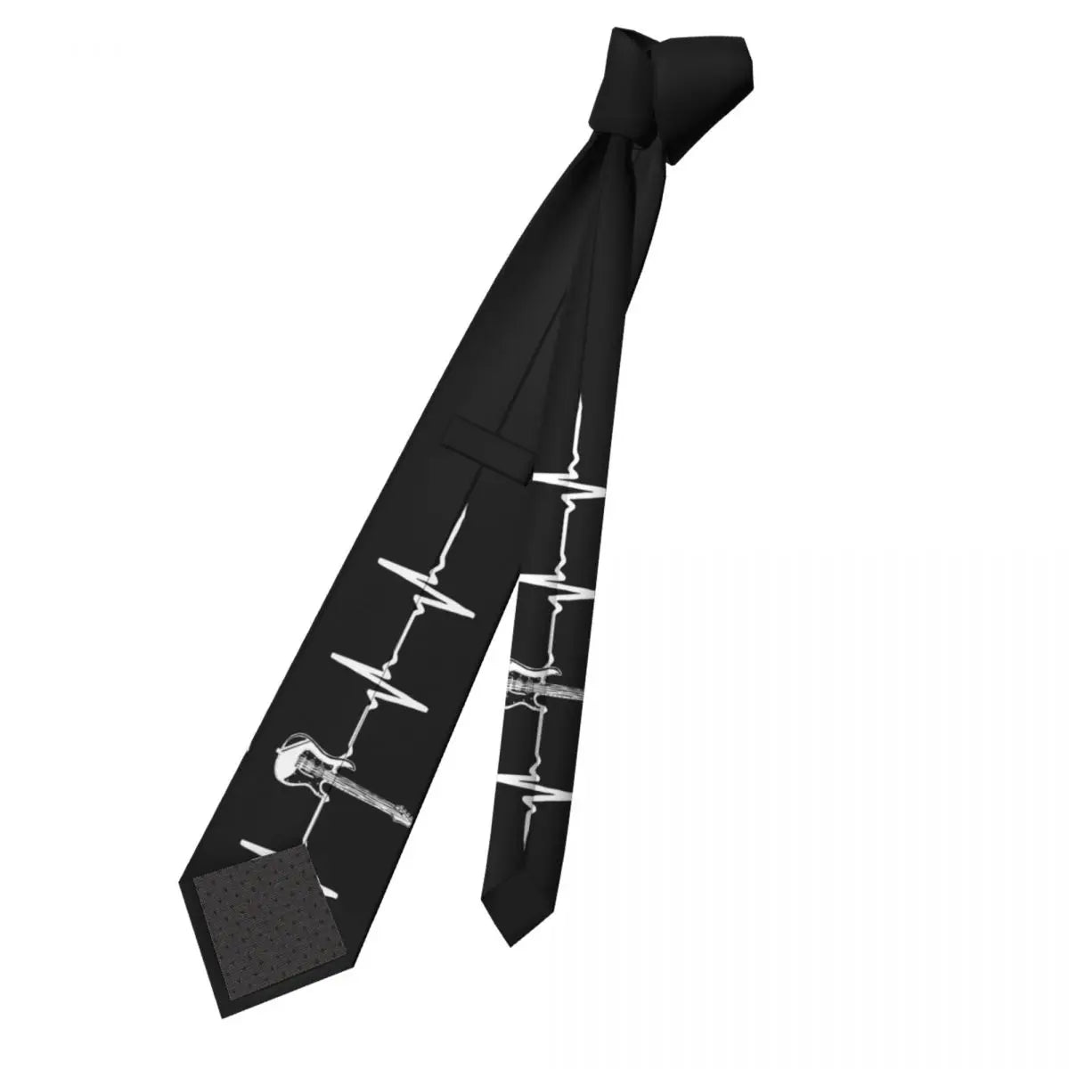 Electric Guitar Heartbeat Tie