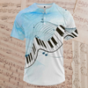 Music Piano Button T-shirt