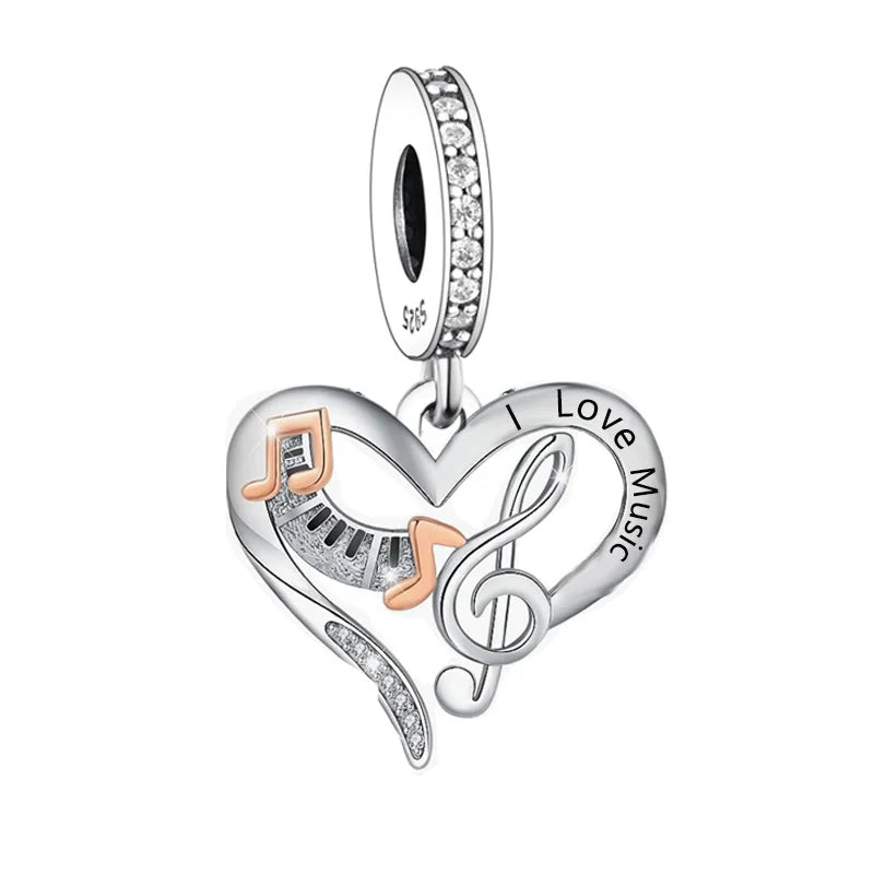 Love Music & Piano Charm
