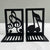 Music Notes Metal Bookend Set