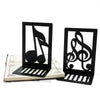 Music Notes Metal Bookend Set