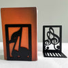 Music Notes Metal Bookend Set