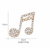 Sparkling Music Eighth Note Brooch