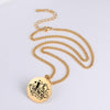 Music Piano Violin Round Necklace