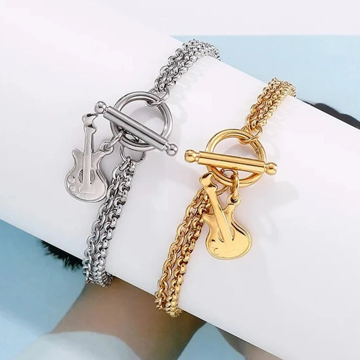 Double Chain Guitar Bracelet