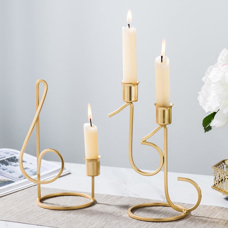 Luxury Music Notes Candlestick Holder