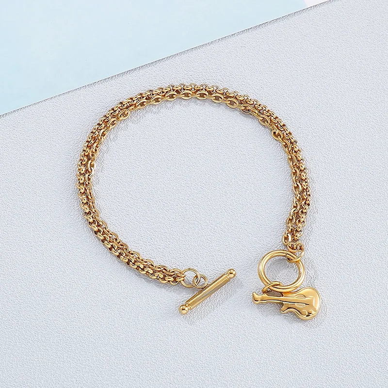 Double Chain Guitar Bracelet