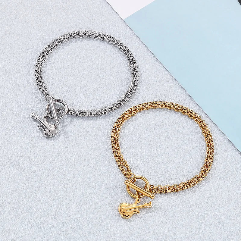Double Chain Guitar Bracelet