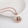 Music Piano Violin Round Necklace