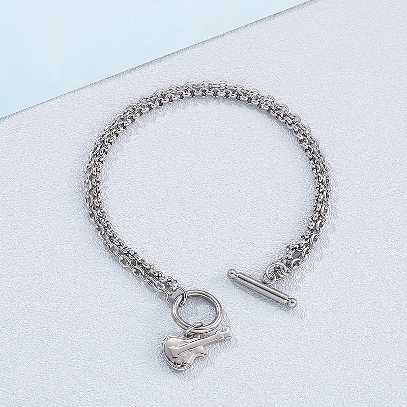 Double Chain Guitar Bracelet
