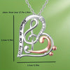 Love Music Bi-tone Heart Necklace