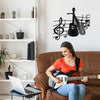 Guitar & Saxophone Music Metal Wall Decoration