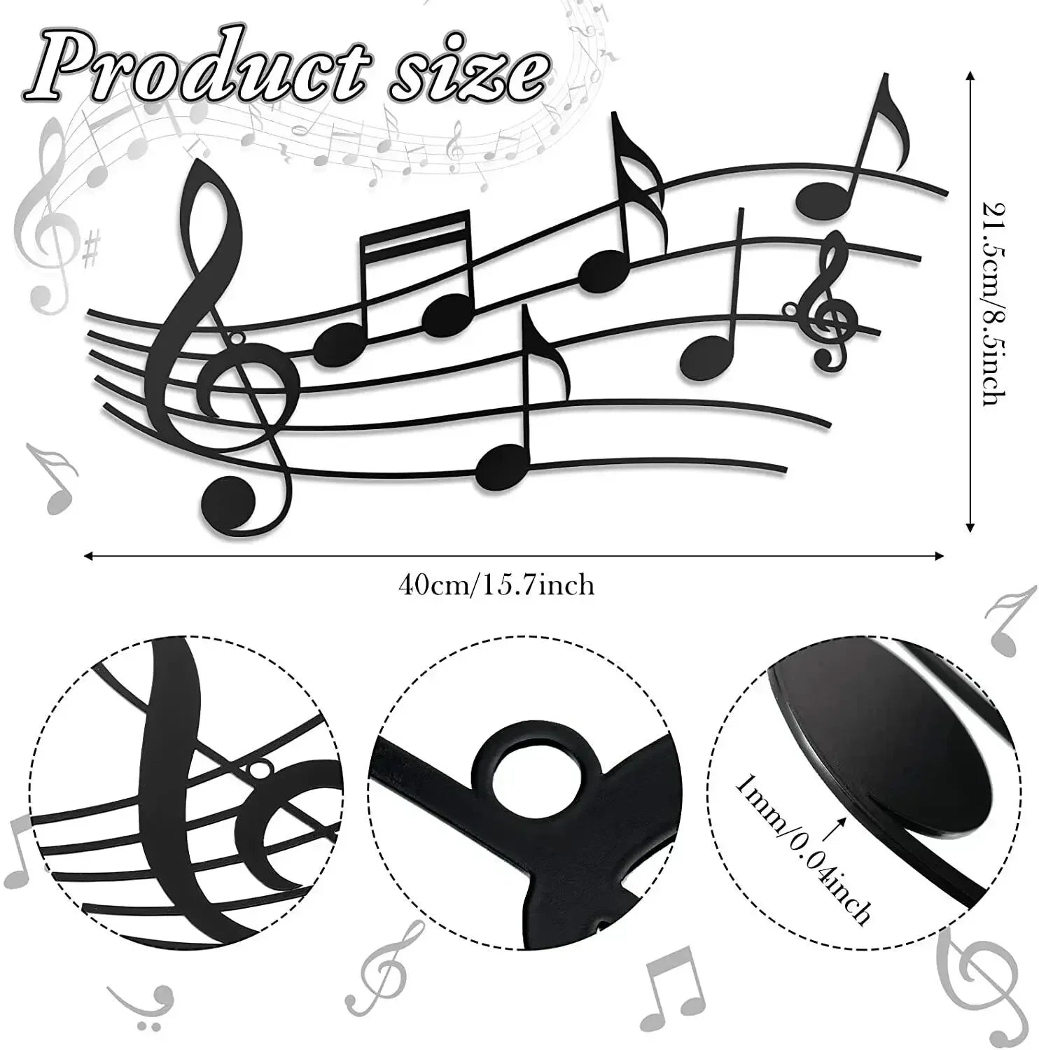 Music Scores Metal Wall Art Decor