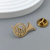 Classical French Horn Brooch Pin