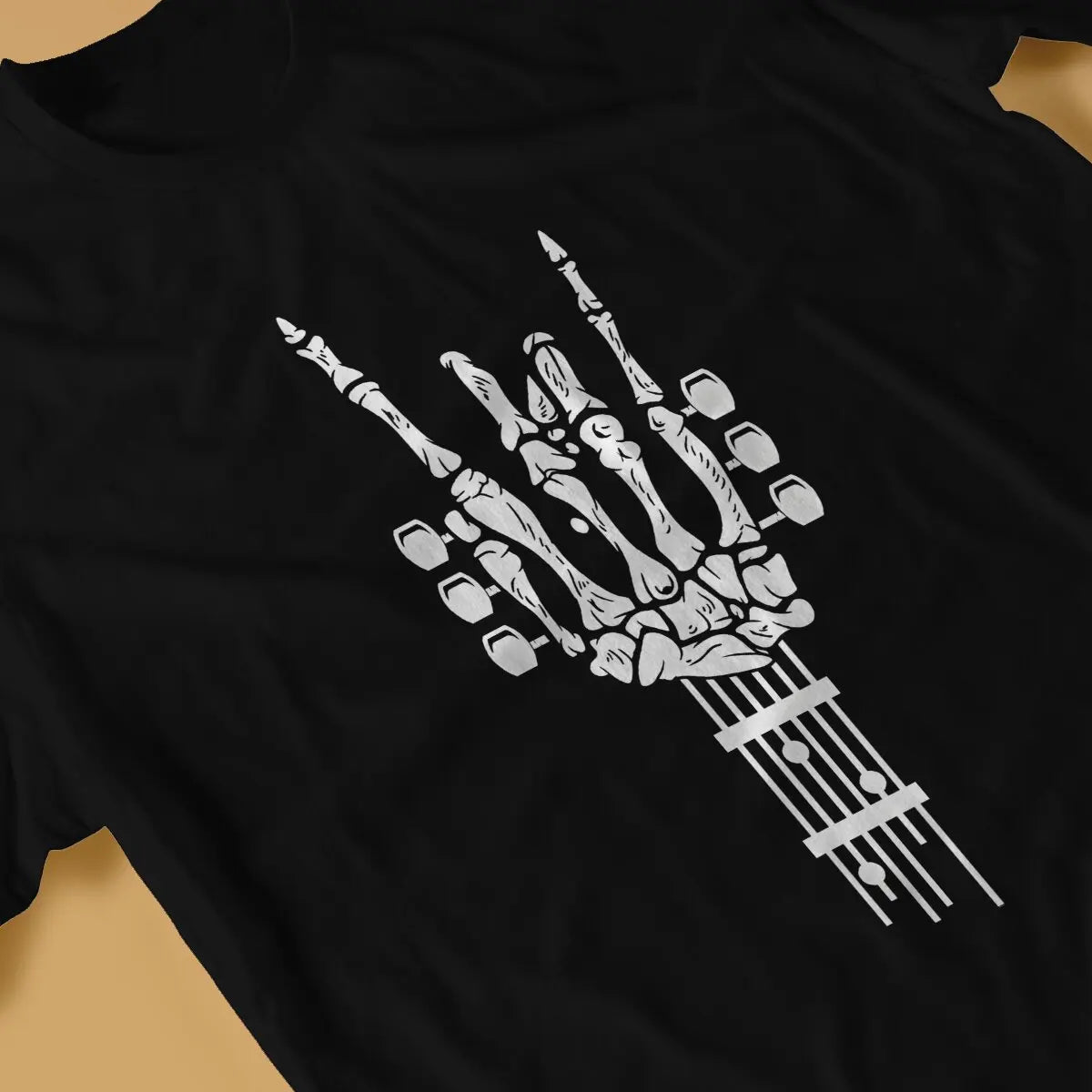 Creative Guitar Skeleton Bones T-shirt