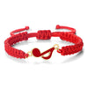 Red Eighth Note Rope Bracelet