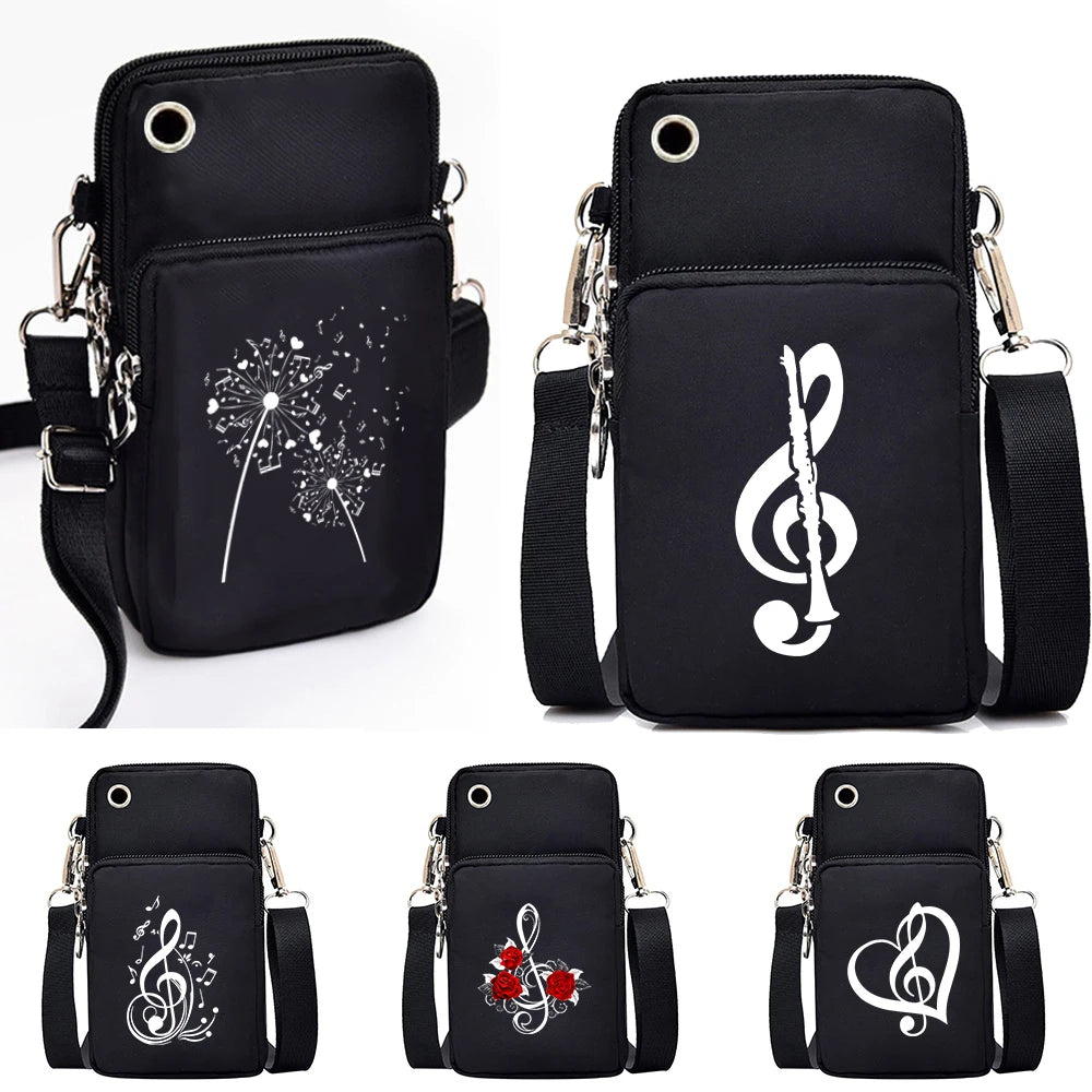 Music Print Mobile Phone Bag